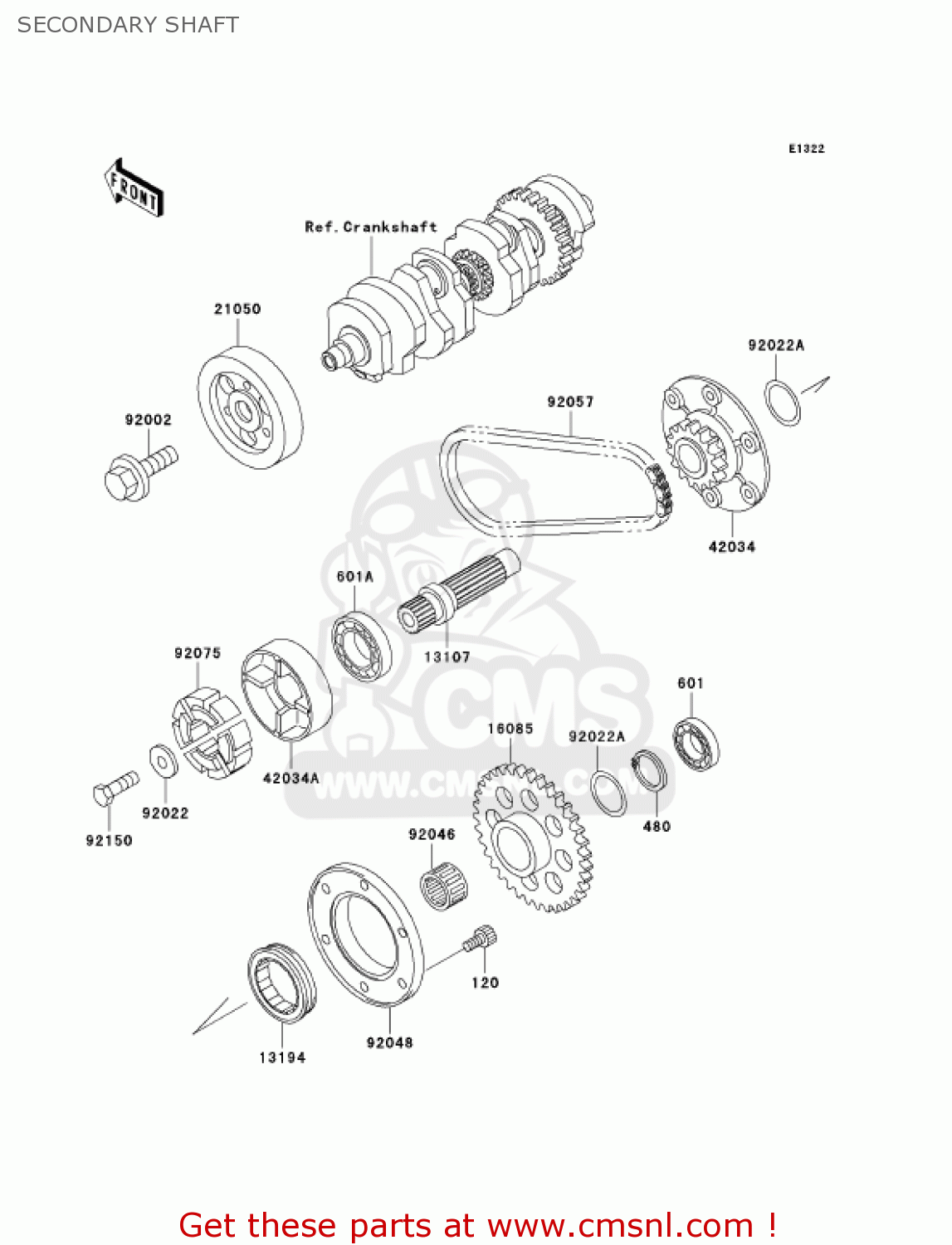 SECONDARY SHAFT ZG1200B15 VOYAGER XII 2001 USA CALIFORNIA CANADA