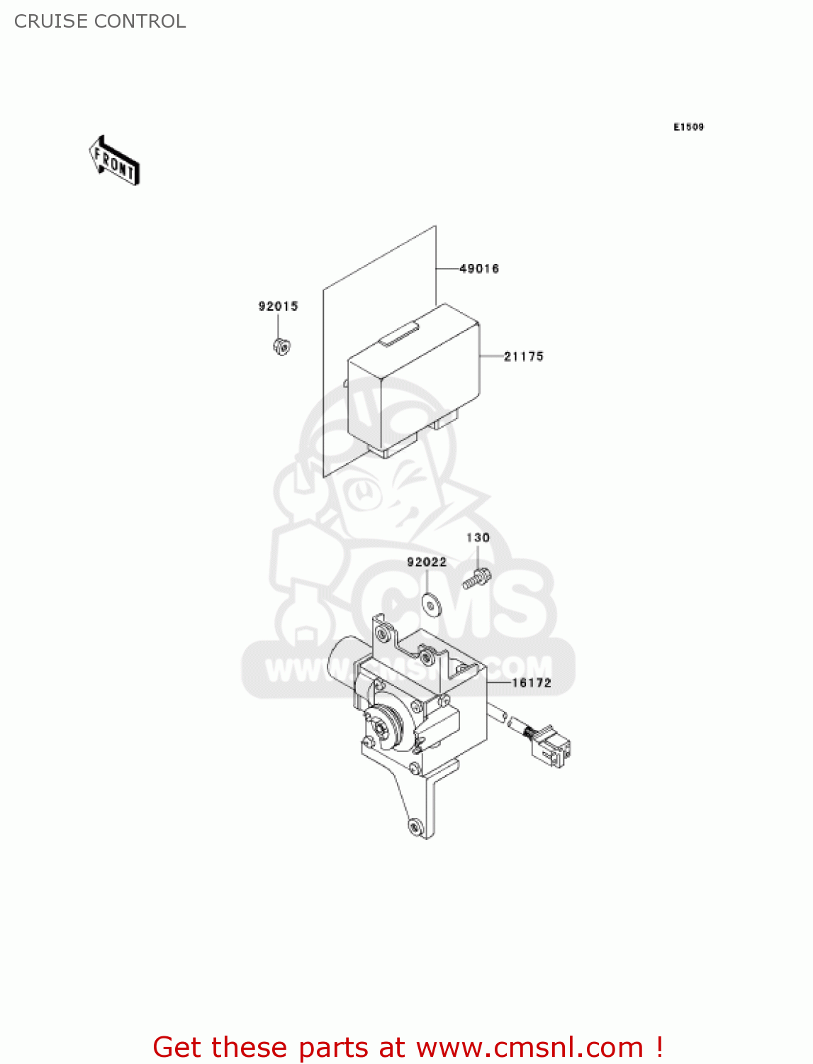 CRUISE CONTROL ZG1200B15 VOYAGER XII 2001 USA CALIFORNIA CANADA