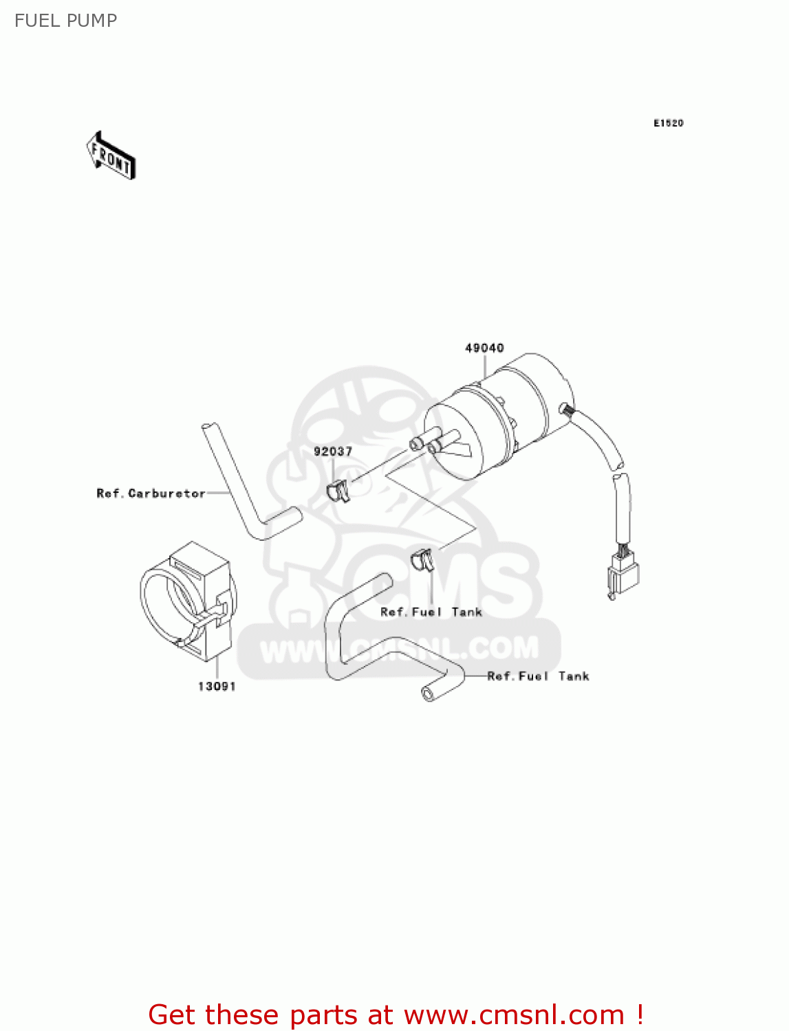 FUEL PUMP ZG1200B15 VOYAGER XII 2001 USA CALIFORNIA CANADA