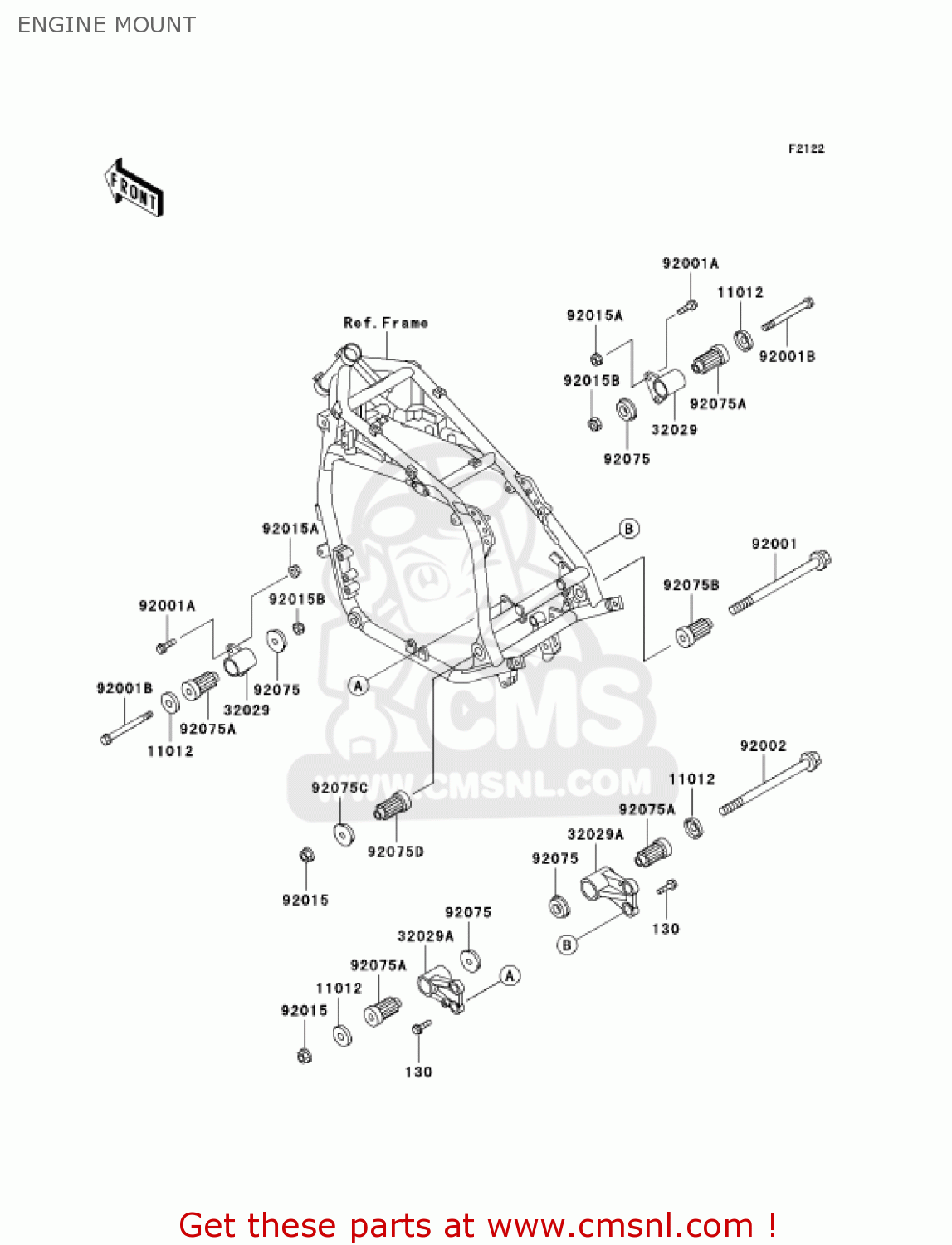 ENGINE MOUNT ZG1200B15 VOYAGER XII 2001 USA CALIFORNIA CANADA