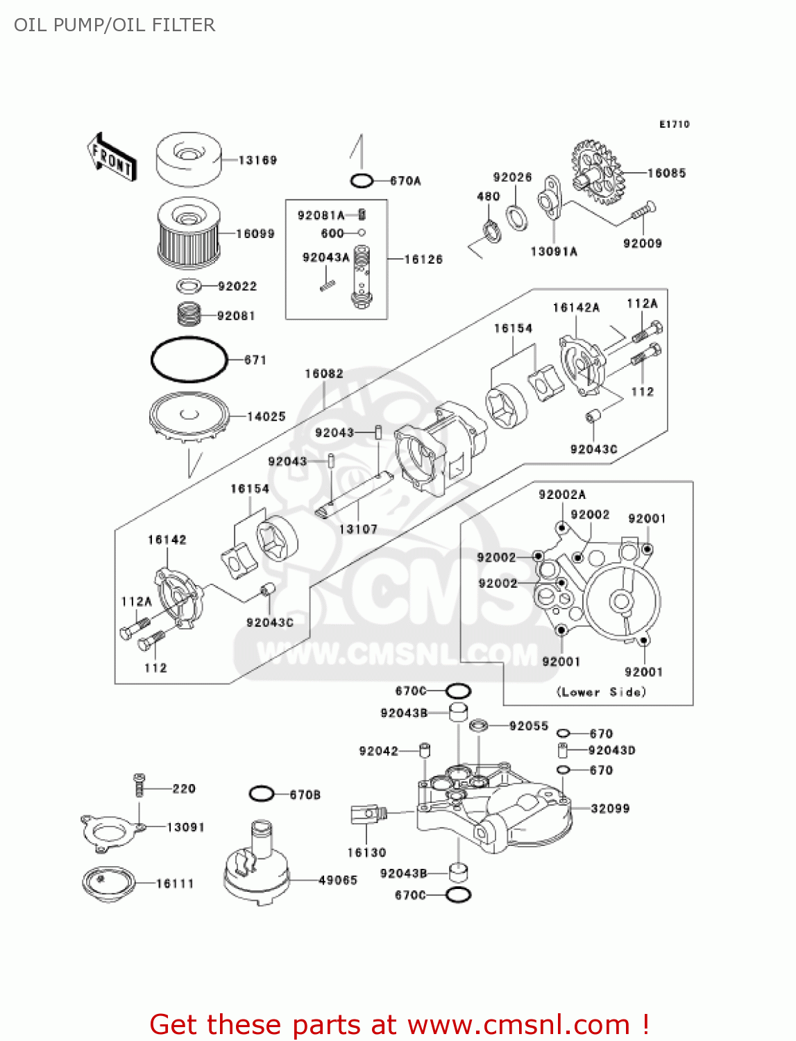 OIL PUMP/OIL FILTER ZG1200B15 VOYAGER XII 2001 USA CALIFORNIA CANADA