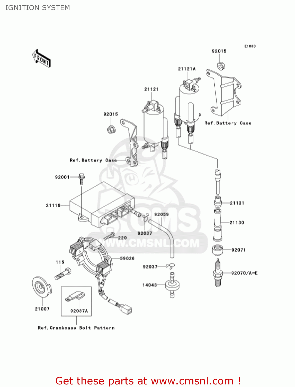 IGNITION SYSTEM ZG1200B15 VOYAGER XII 2001 USA CALIFORNIA CANADA