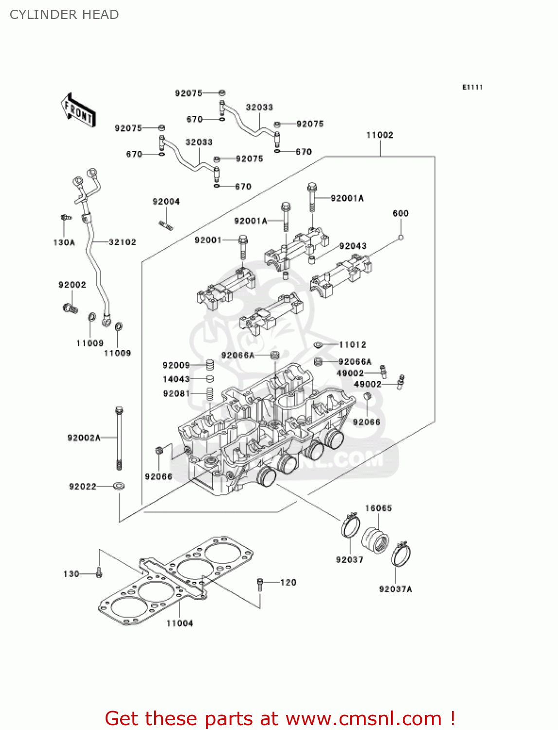 CYLINDER HEAD ZG1200B15 VOYAGER XII 2001 USA CALIFORNIA CANADA