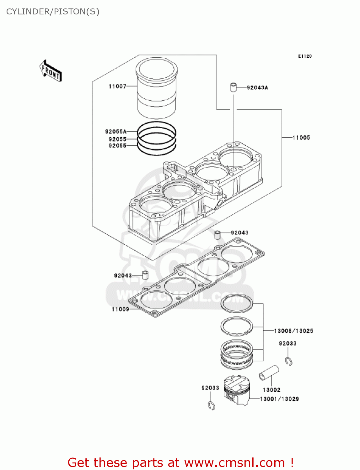 CYLINDER/PISTON(S) ZG1200B15 VOYAGER XII 2001 USA CALIFORNIA CANADA