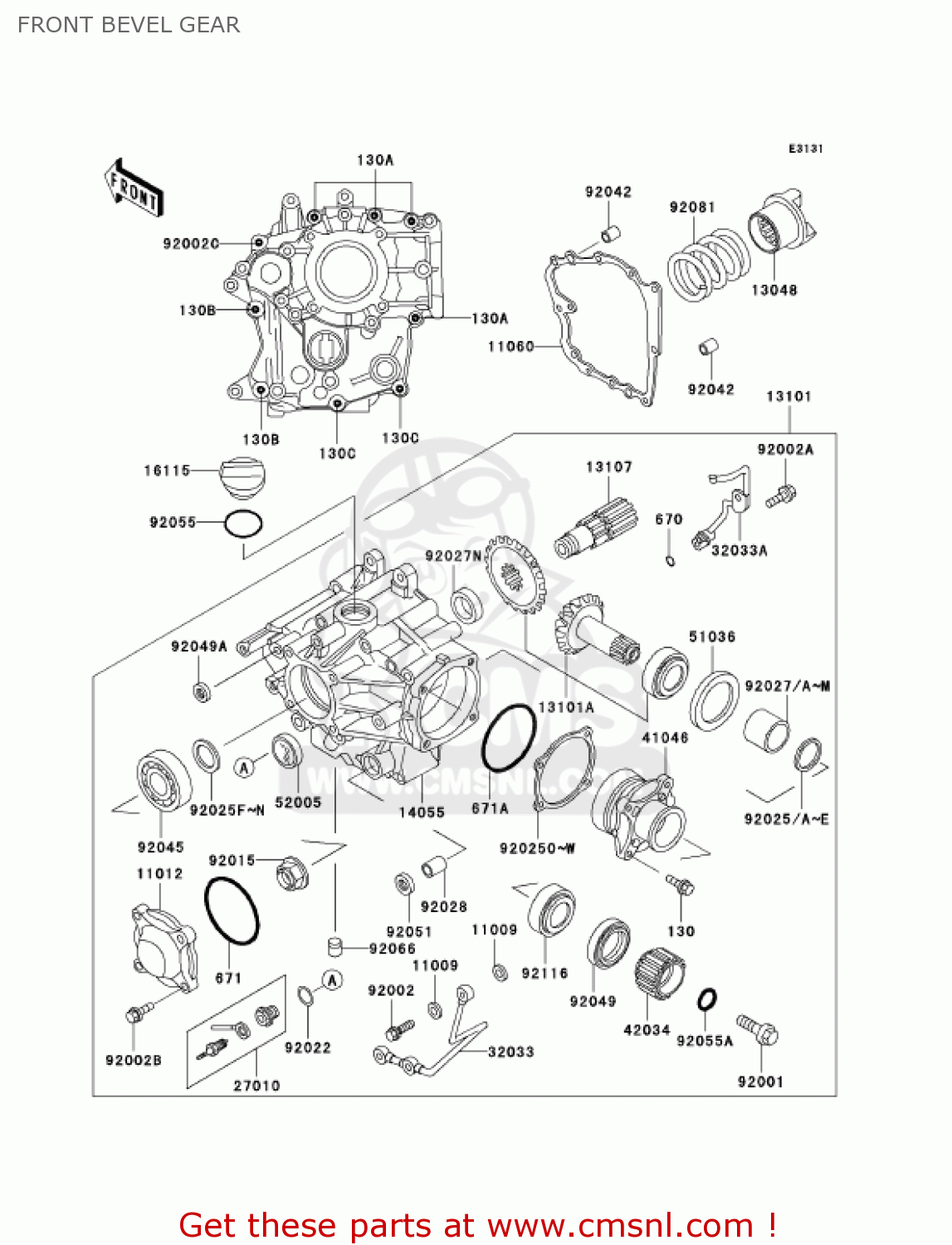 FRONT BEVEL GEAR ZG1200B15 VOYAGER XII 2001 USA CALIFORNIA CANADA