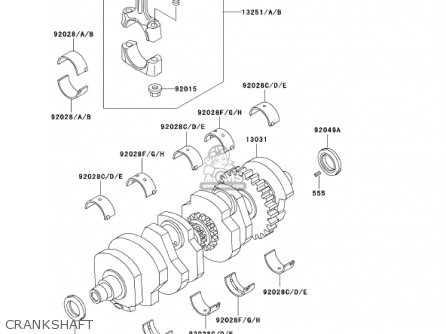 CRANKSHAFT - ZG1200B15 VOYAGER XII 2001 USA CALIFORNIA CANADA