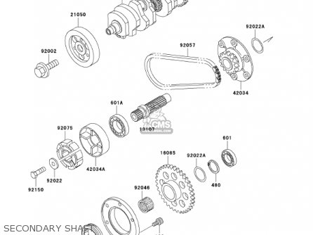 SECONDARY SHAFT - ZG1200B15 VOYAGER XII 2001 USA CALIFORNIA CANADA