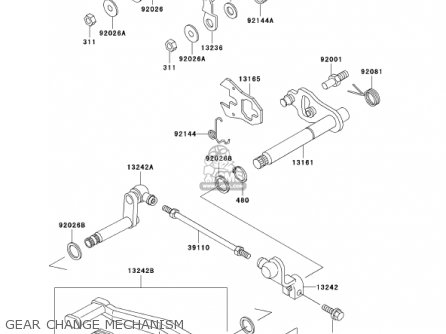 GEAR CHANGE MECHANISM - ZG1200B15 VOYAGER XII 2001 USA CALIFORNIA CANADA