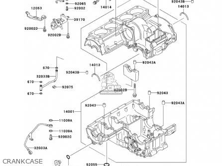 CRANKCASE - ZG1200B15 VOYAGER XII 2001 USA CALIFORNIA CANADA