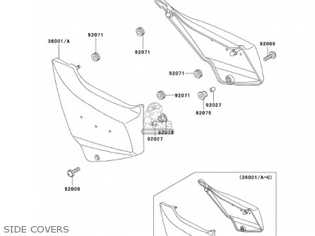SIDE COVERS - ZG1200B15 VOYAGER XII 2001 USA CALIFORNIA CANADA