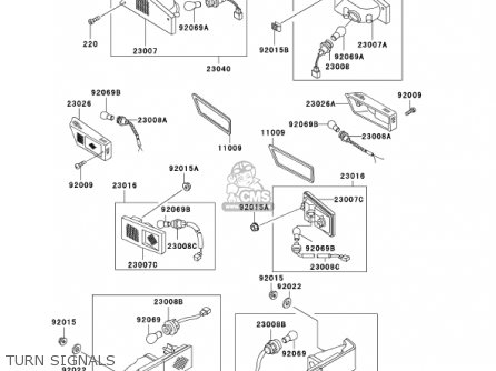 TURN SIGNALS - ZG1200B15 VOYAGER XII 2001 USA CALIFORNIA CANADA
