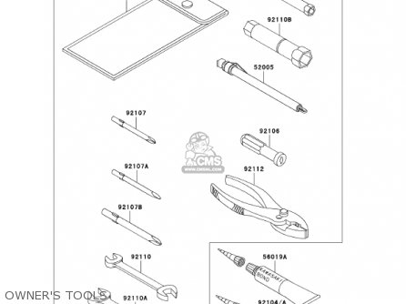 OWNER'S TOOLS - ZG1200B15 VOYAGER XII 2001 USA CALIFORNIA CANADA