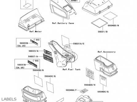 LABELS - ZG1200B15 VOYAGER XII 2001 USA CALIFORNIA CANADA