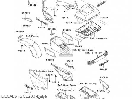 DECALS (ZG1200-B15) - ZG1200B15 VOYAGER XII 2001 USA CALIFORNIA CANADA