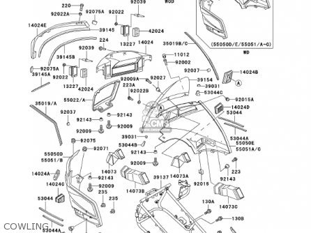 COWLING - ZG1200B15 VOYAGER XII 2001 USA CALIFORNIA CANADA