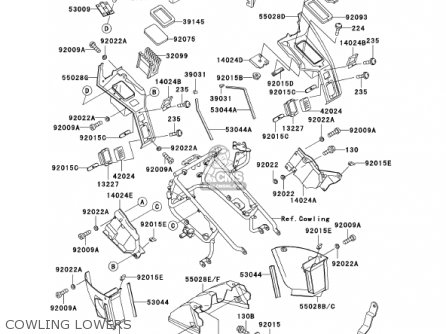 COWLING LOWERS - ZG1200B15 VOYAGER XII 2001 USA CALIFORNIA CANADA