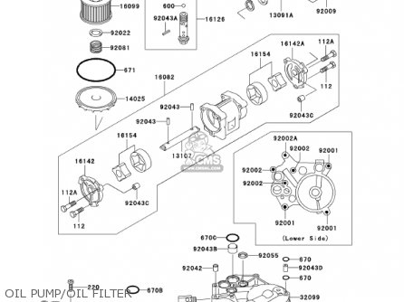OIL PUMP/OIL FILTER - ZG1200B15 VOYAGER XII 2001 USA CALIFORNIA CANADA