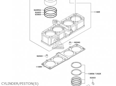 CYLINDER/PISTON(S) - ZG1200B15 VOYAGER XII 2001 USA CALIFORNIA CANADA
