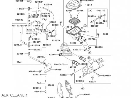 AIR CLEANER - ZG1200B15 VOYAGER XII 2001 USA CALIFORNIA CANADA