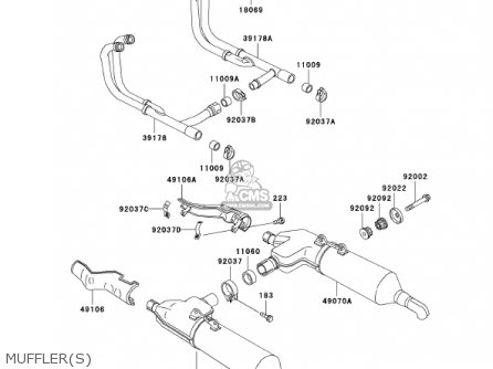 MUFFLER(S) - ZG1200B15 VOYAGER XII 2001 USA CALIFORNIA CANADA