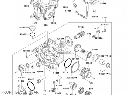 FRONT BEVEL GEAR - ZG1200B15 VOYAGER XII 2001 USA CALIFORNIA CANADA
