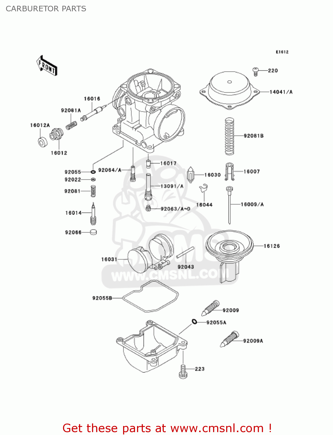 Kawasaki ZG1200B16 VOYAGER XII 2002 USA CALIFORNIA CANADA CARBURETOR ...