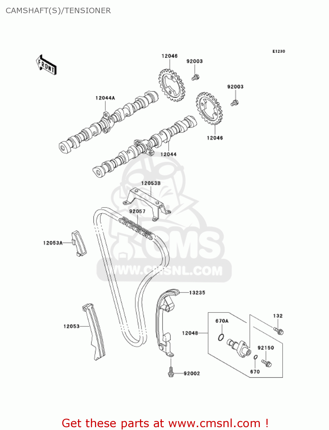 CAMSHAFT(S)/TENSIONER ZG1200B16 VOYAGER XII 2002 USA CALIFORNIA CANADA