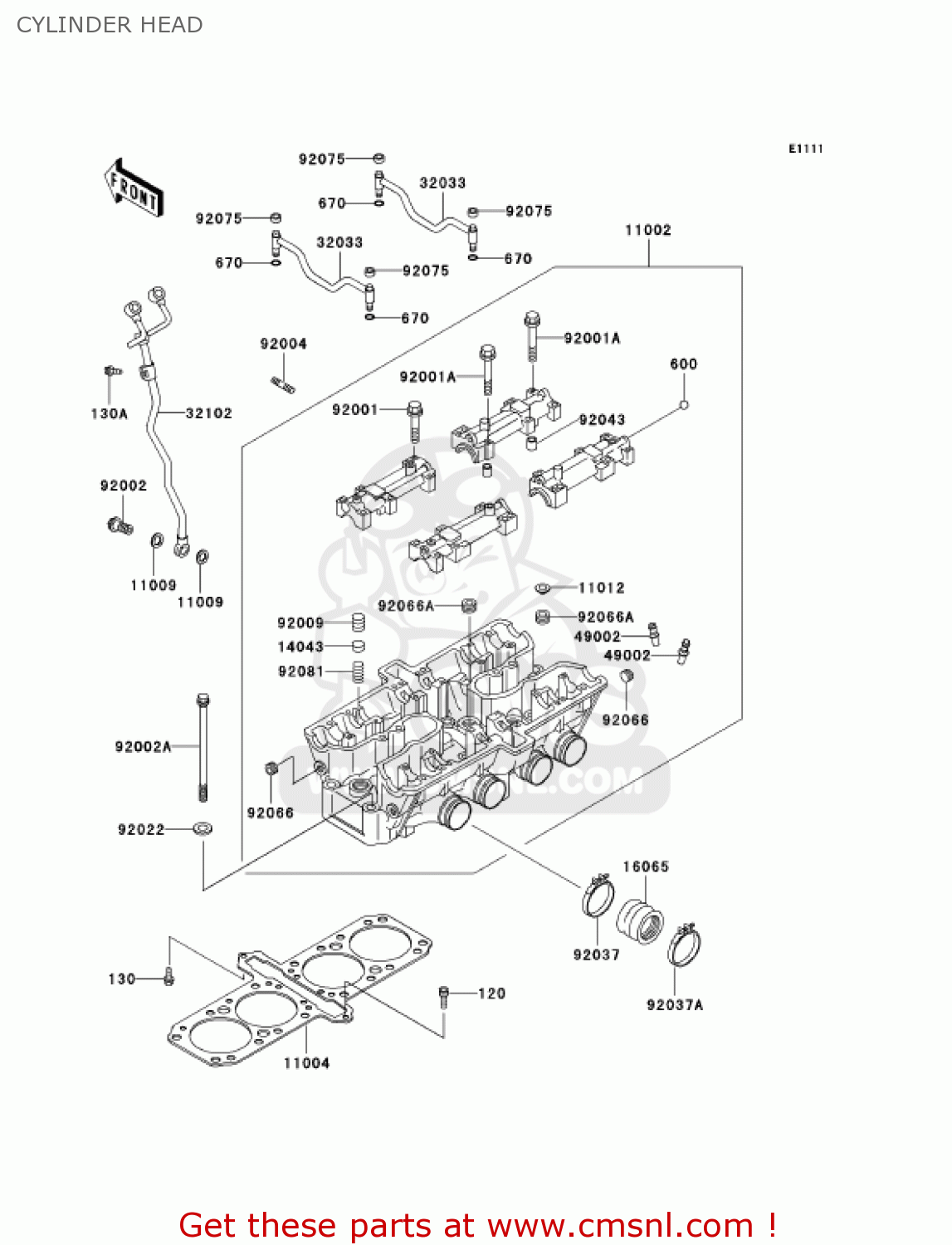 CYLINDER HEAD ZG1200B16 VOYAGER XII 2002 USA CALIFORNIA CANADA