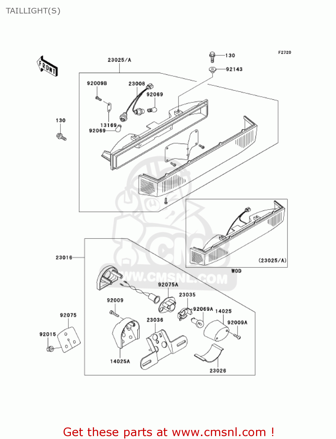 TAILLIGHT(S) ZG1200B16 VOYAGER XII 2002 USA CALIFORNIA CANADA