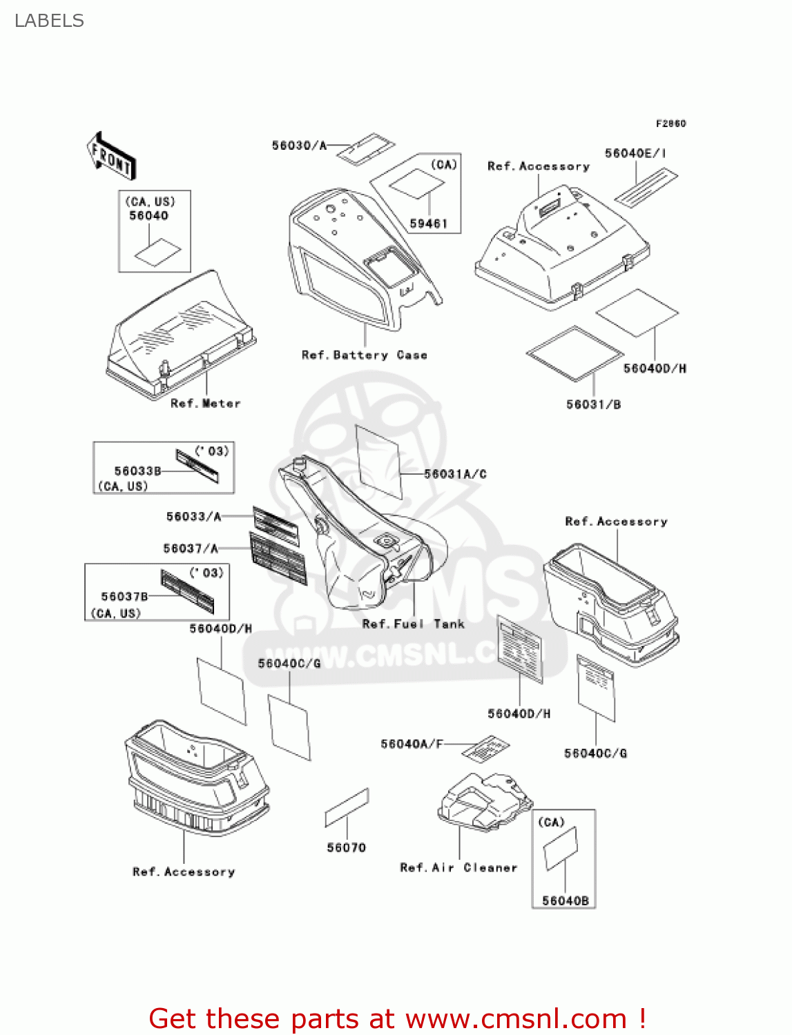 LABELS ZG1200B16 VOYAGER XII 2002 USA CALIFORNIA CANADA