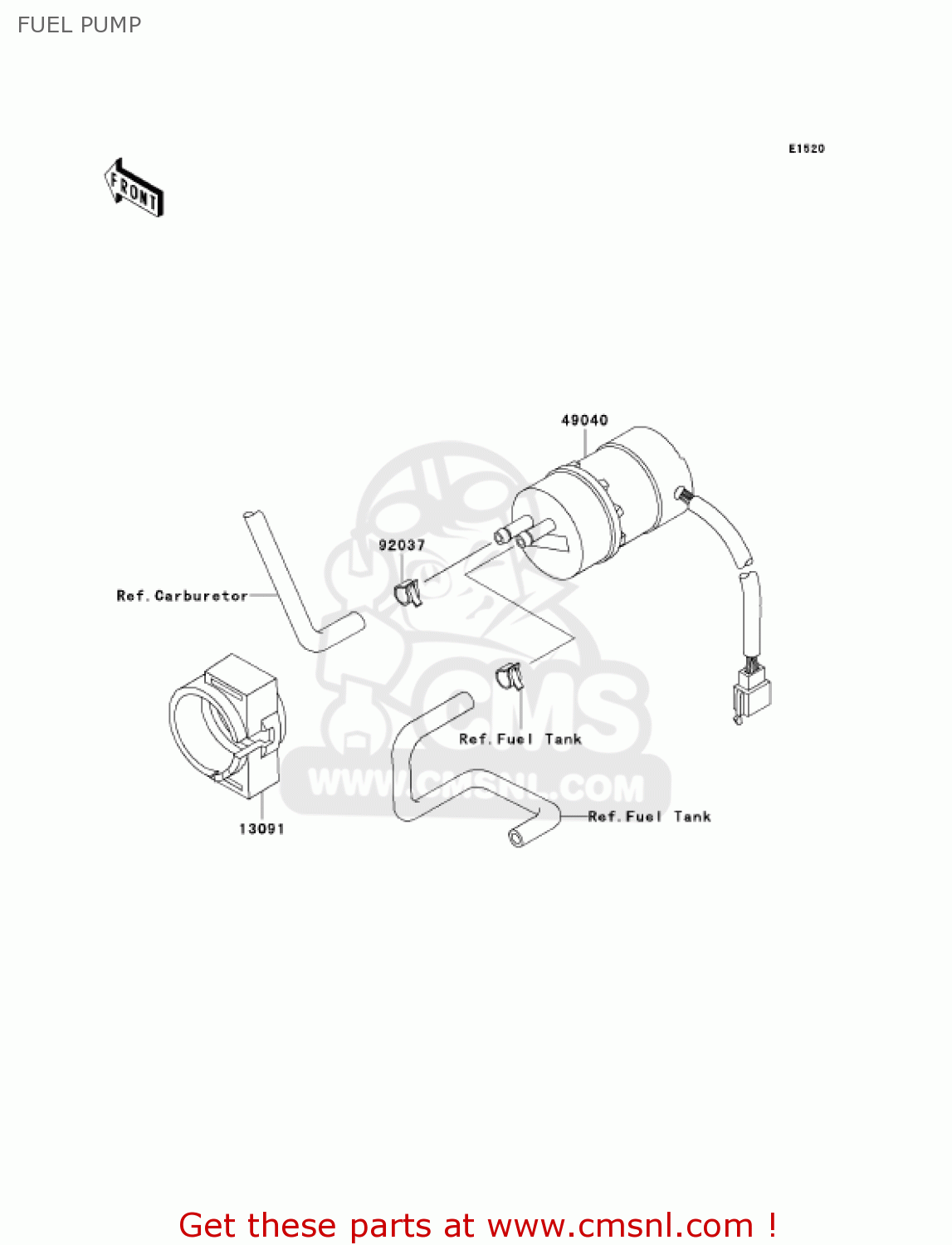 FUEL PUMP ZG1200B16 VOYAGER XII 2002 USA CALIFORNIA CANADA