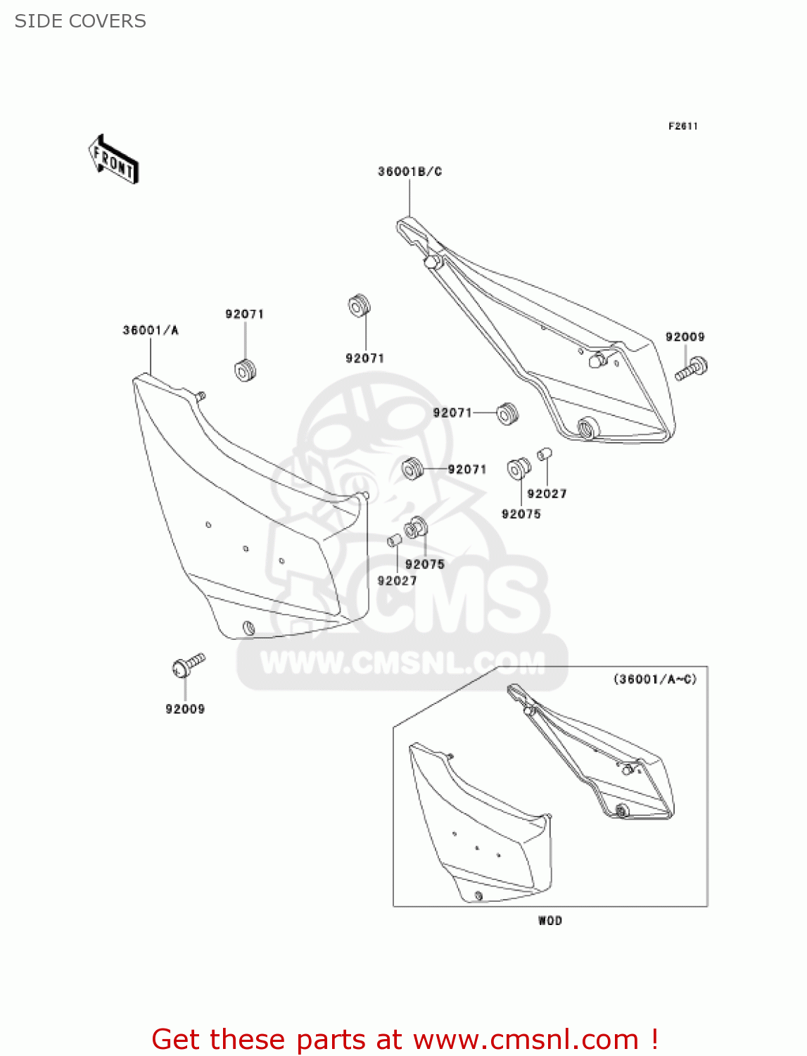 SIDE COVERS ZG1200B16 VOYAGER XII 2002 USA CALIFORNIA CANADA