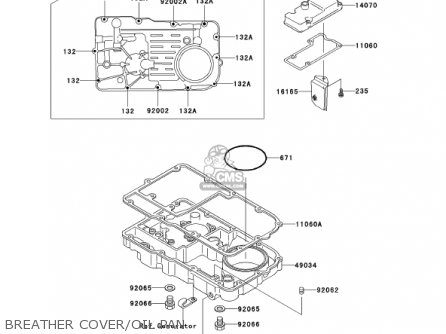 BREATHER COVER/OIL PAN - ZG1200B16 VOYAGER XII 2002 USA CALIFORNIA CANADA