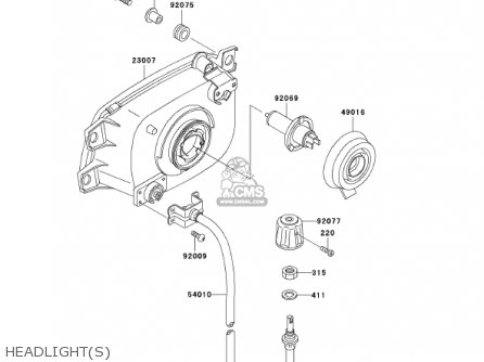 HEADLIGHT(S) - ZG1200B16 VOYAGER XII 2002 USA CALIFORNIA CANADA