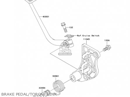 BRAKE PEDAL/TORQUE LINK - ZG1200B16 VOYAGER XII 2002 USA CALIFORNIA CANADA