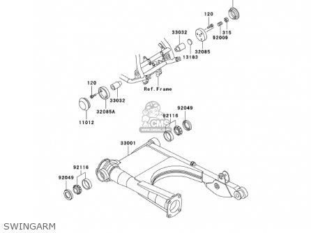 SWINGARM - ZG1200B16 VOYAGER XII 2002 USA CALIFORNIA CANADA