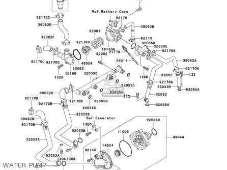WATER PUMP - ZG1200B16 VOYAGER XII 2002 USA CALIFORNIA CANADA