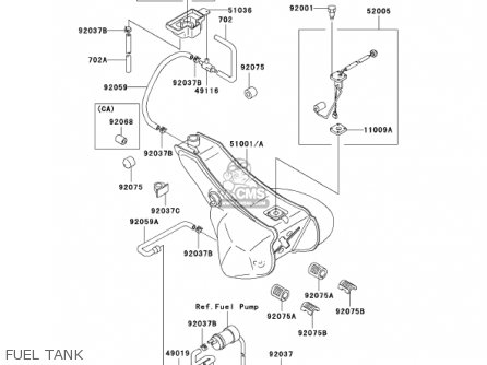 FUEL TANK - ZG1200B16 VOYAGER XII 2002 USA CALIFORNIA CANADA