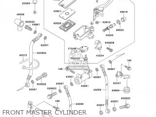 FRONT MASTER CYLINDER - ZG1200B16 VOYAGER XII 2002 USA CALIFORNIA CANADA