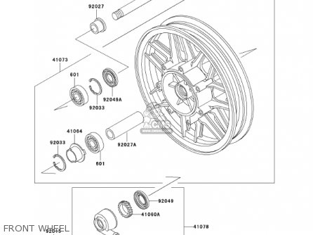 FRONT WHEEL - ZG1200B16 VOYAGER XII 2002 USA CALIFORNIA CANADA