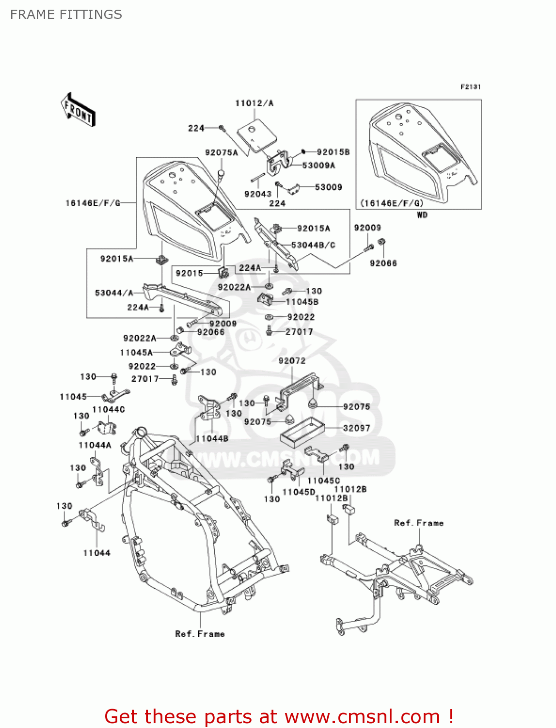 FRAME FITTINGS ZG1200B17 VOYAGER XII 2003 USA CALIFORNIA CANADA