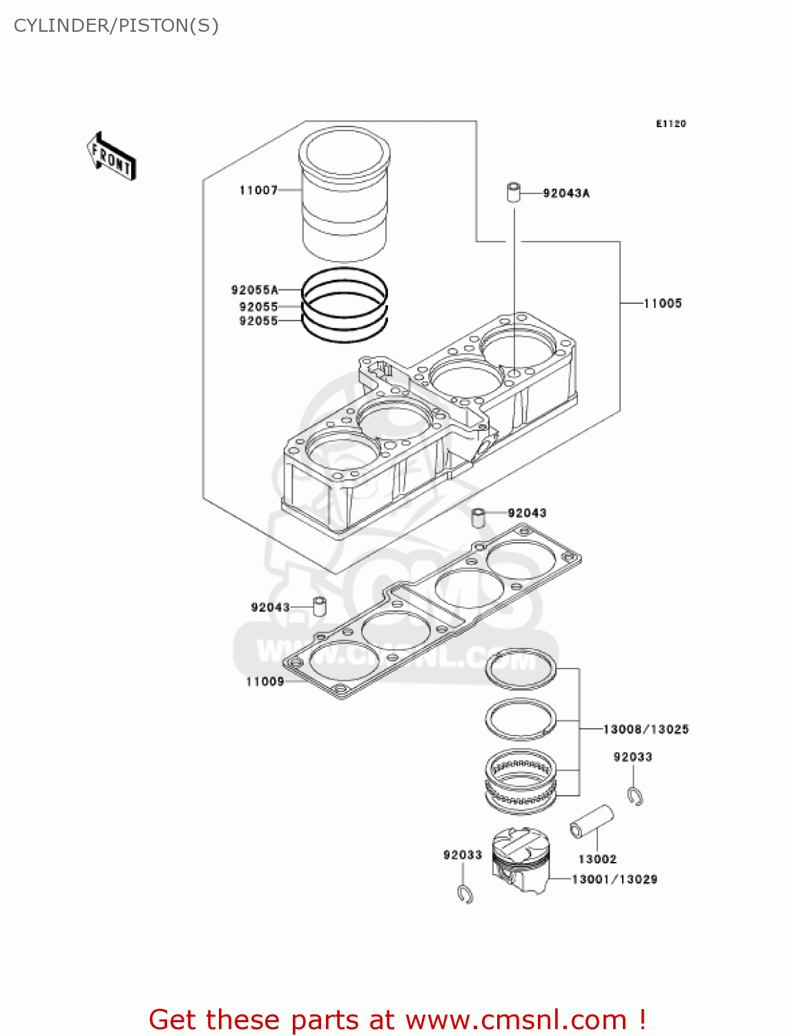 CYLINDER/PISTON(S) ZG1200B17 VOYAGER XII 2003 USA CALIFORNIA CANADA