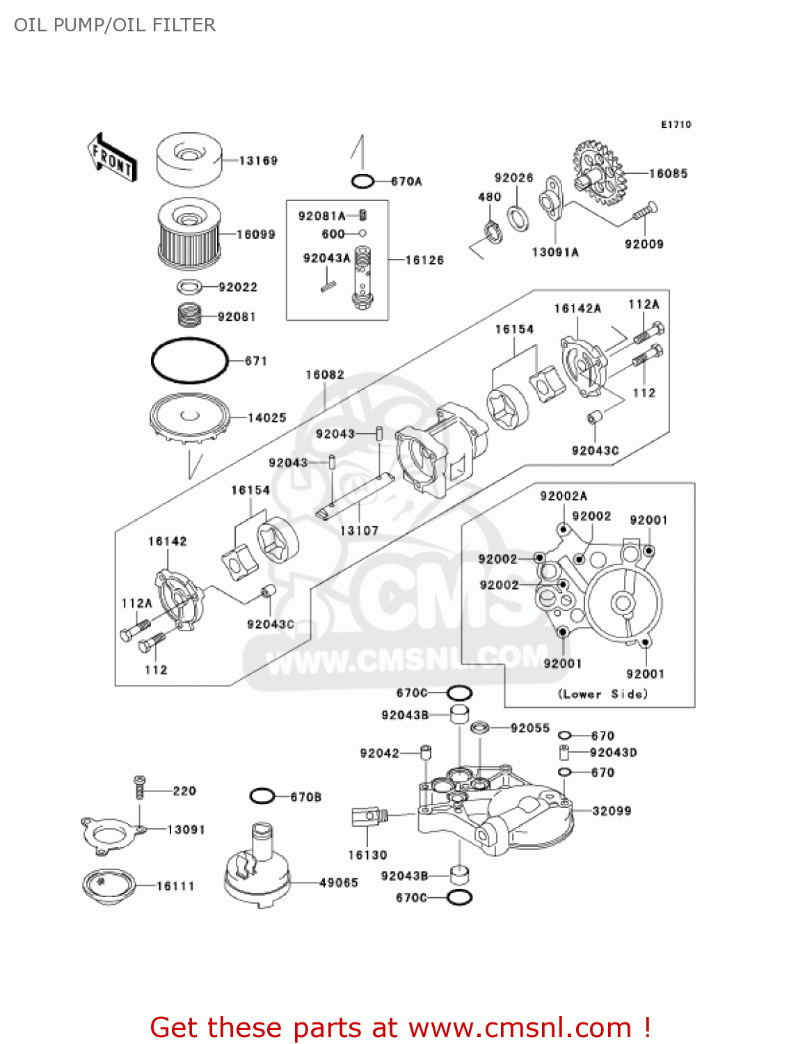 OIL PUMP/OIL FILTER ZG1200B17 VOYAGER XII 2003 USA CALIFORNIA CANADA