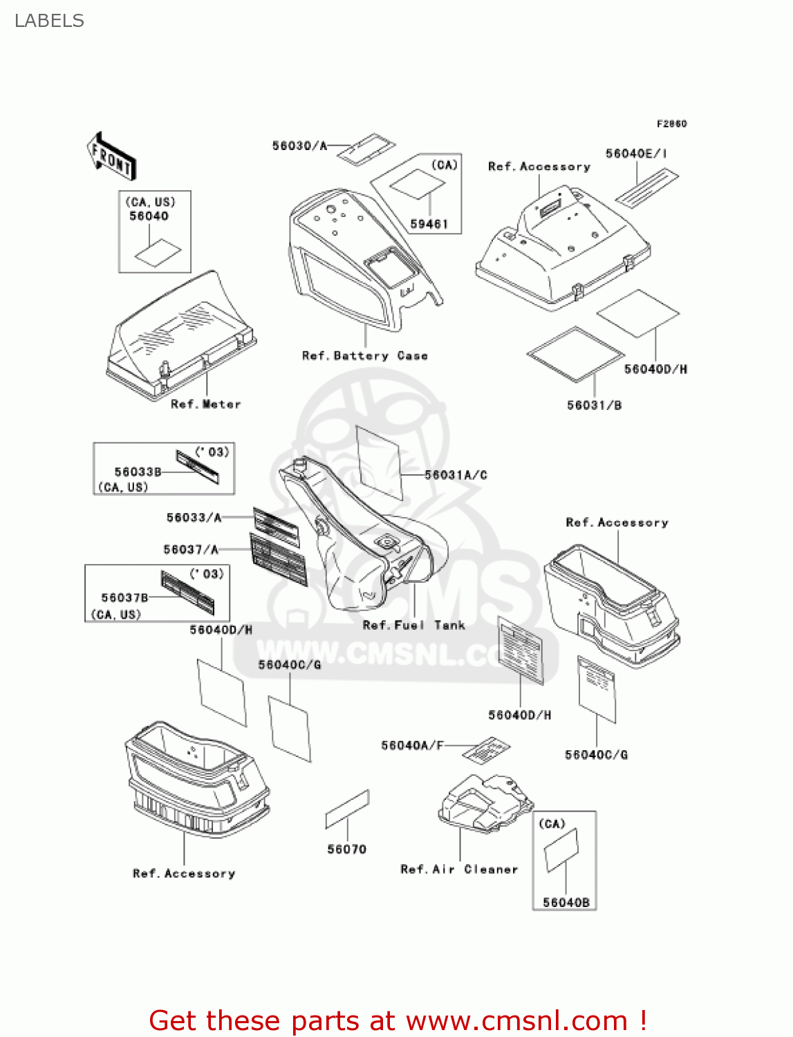 LABELS ZG1200B17 VOYAGER XII 2003 USA CALIFORNIA CANADA