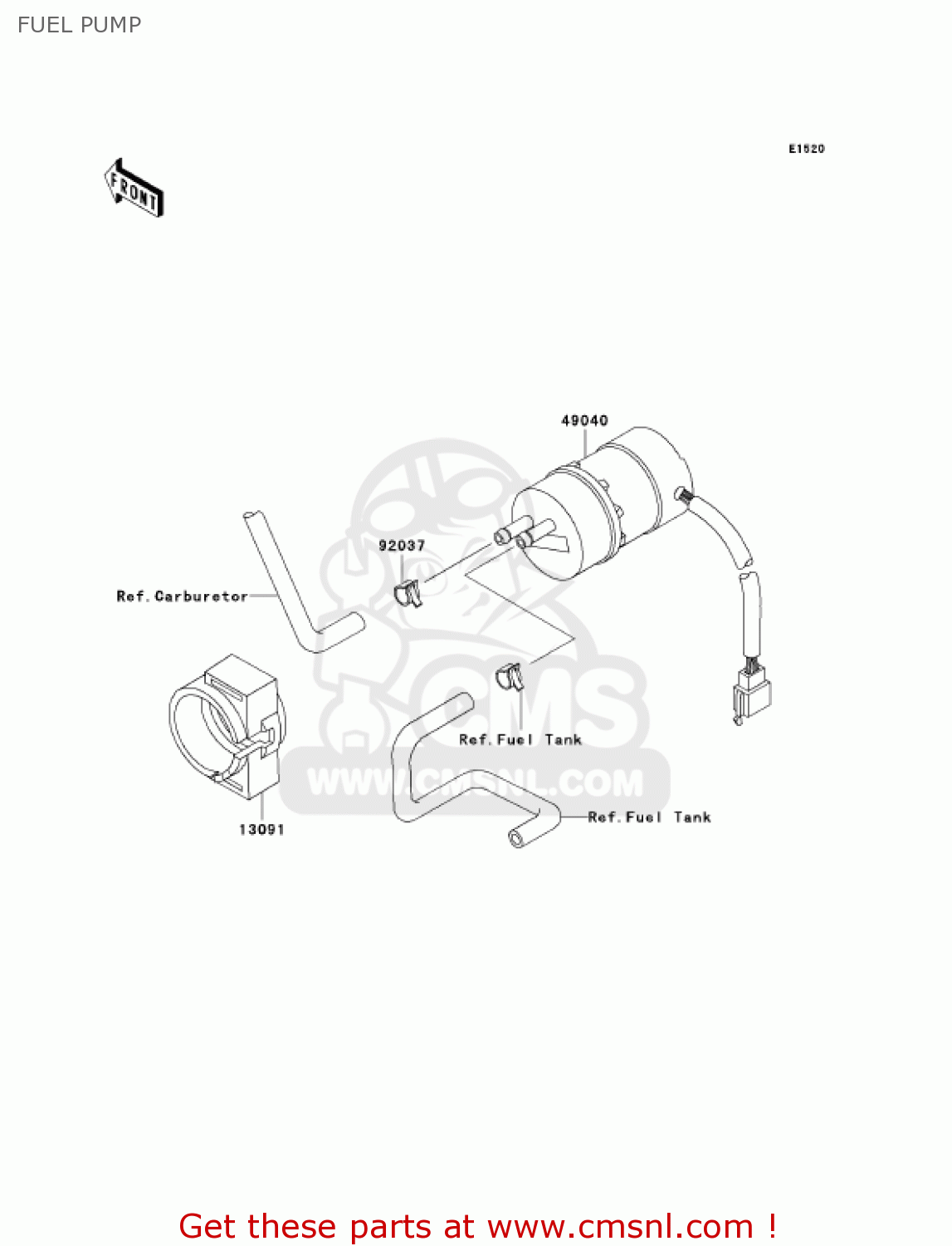 FUEL PUMP ZG1200B17 VOYAGER XII 2003 USA CALIFORNIA CANADA