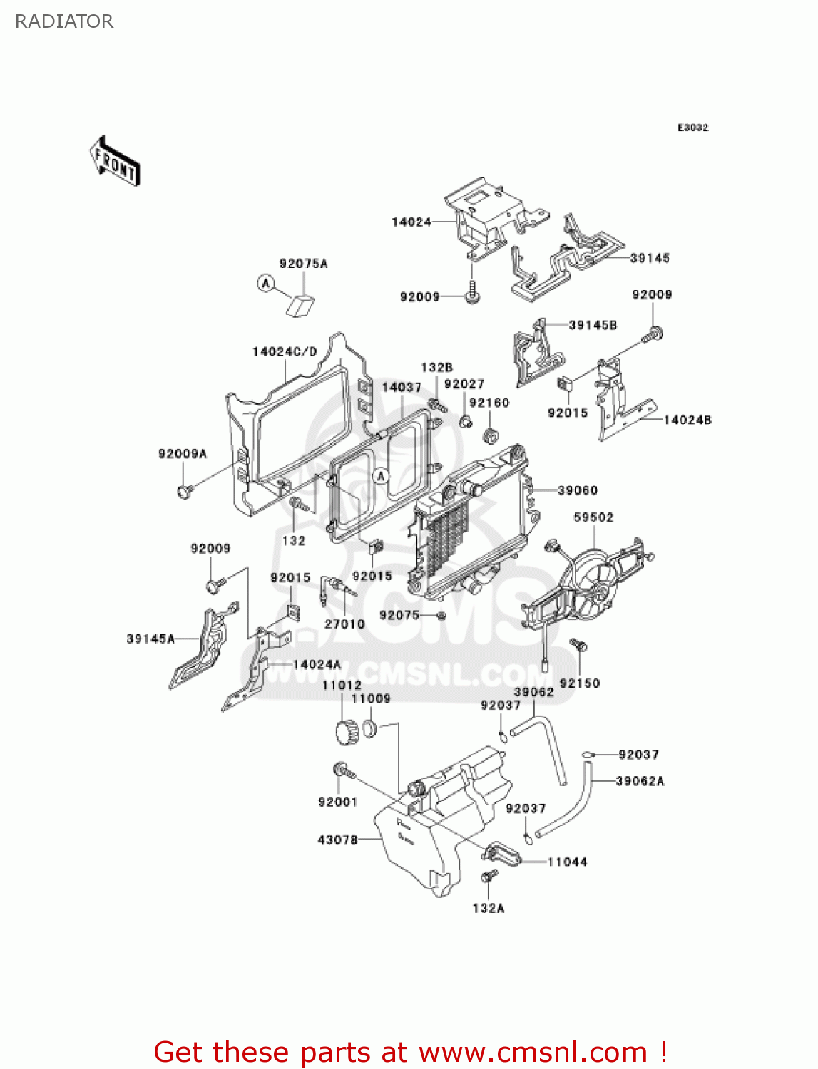 RADIATOR ZG1200B17 VOYAGER XII 2003 USA CALIFORNIA CANADA