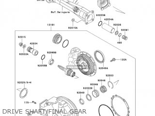 DRIVE SHAFT/FINAL GEAR - ZG1200B17 VOYAGER XII 2003 USA CALIFORNIA CANADA