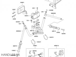 HANDLEBAR - ZG1200B17 VOYAGER XII 2003 USA CALIFORNIA CANADA