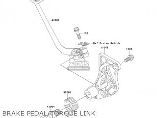 BRAKE PEDAL/TORQUE LINK - ZG1200B17 VOYAGER XII 2003 USA CALIFORNIA CANADA