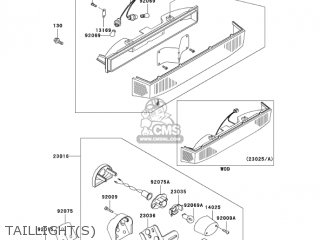 TAILLIGHT(S) - ZG1200B17 VOYAGER XII 2003 USA CALIFORNIA CANADA